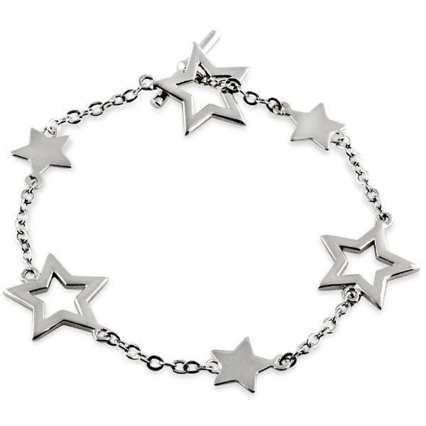 Silver bracelet with star.